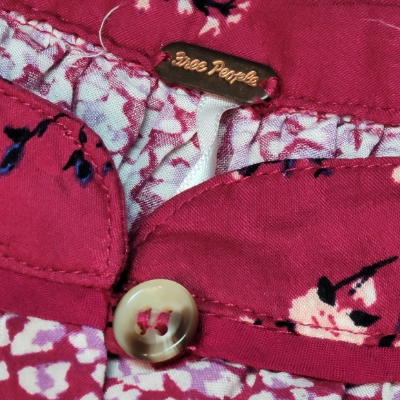 Free People Berry Combo blouse size SP NWOT - Picture 6 of 10